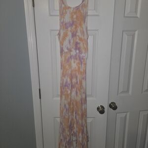 Three Bird Nest Tie-Dye Maxi Dress - Purple and Orange